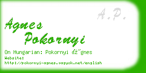 agnes pokornyi business card